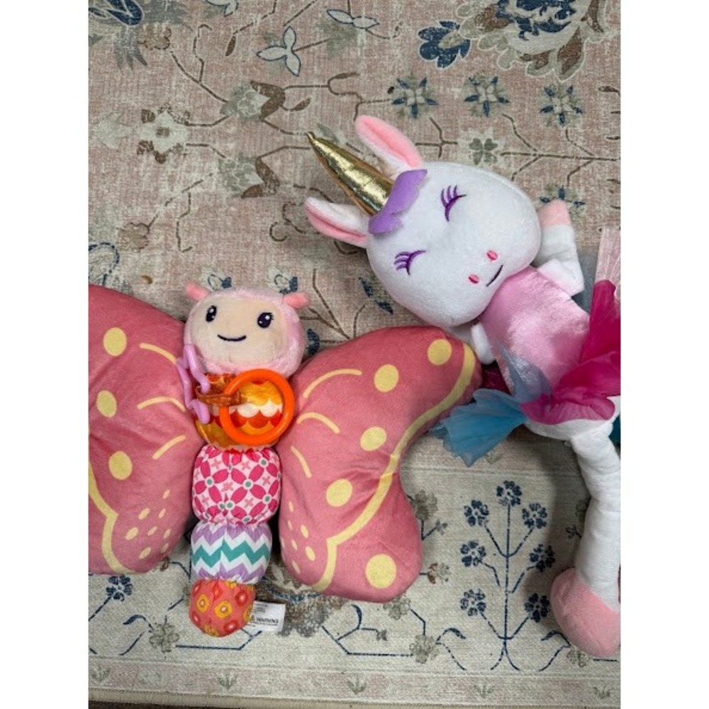 Plush‎ Stuffed Animal Rattle Bundle Unbranded Toy Set Kids OS Pink Multi